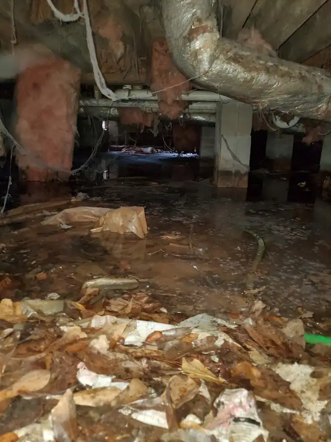 Crawl space flood assessment for Commercial Water Damage Restoration in Addis